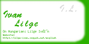 ivan lilge business card